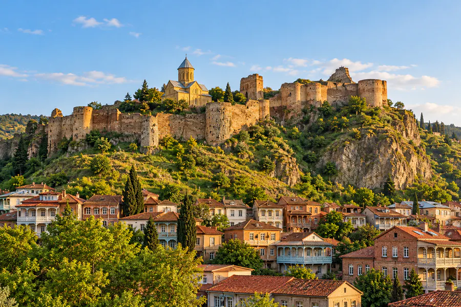 Illustrative view of Narikala Fortress in Tbilisi